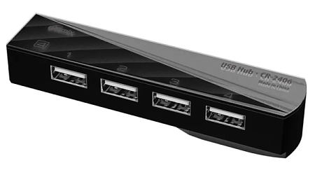 USB Разветвитель Ritmix CR-2406 4в1 Черный