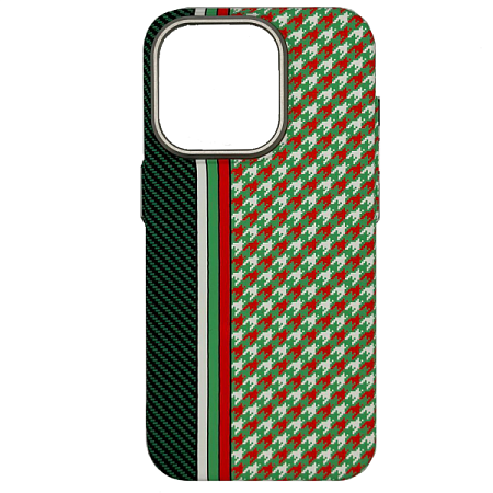 Накладка FreeAir MagSafe для Apple iPhone 14 Pro Max под карбон с рисунком Зеленый Накладка FreeAir MagSafe для Apple iPhone 14 Pro Max под карбон с рисунком Зеленый