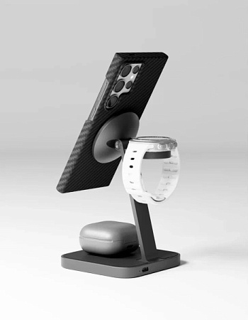 Беспроводная зарядная станция VLP Unity Power MagSafe QI2 3in1 для Samsung Galaxy/Buds/Watch Black