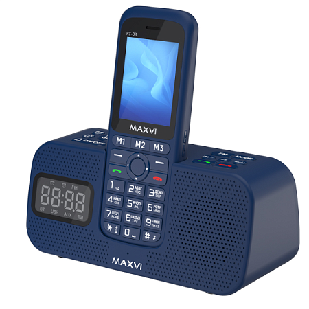 Телефон MAXVI RT-03 с док-станцией Blue (Синий)