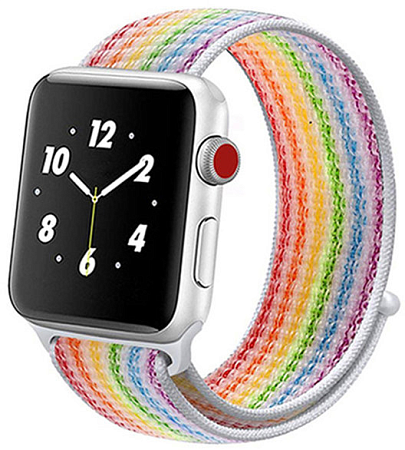 Ремешок для Apple Watch 42/44/45/49mm Nylon Loop Радужный Ремешок для Apple Watch 42/44/45/49mm Nylon Loop Радужный