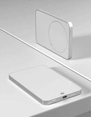 Внешний аккумулятор VLP Diamond Energy MagSafe Qi2 5000mAh White (Белый)