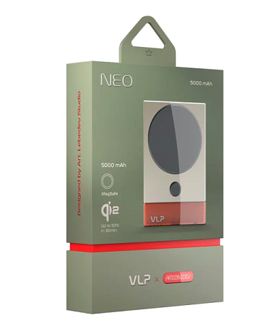 Внешний аккумулятор VLP NEO MagSafe Qi2.2 5000mAh Amber Gray (Янтарный-серый) Внешний аккумулятор VLP NEO MagSafe Qi2.2 5000mAh Amber Gray (Янтарный-серый)