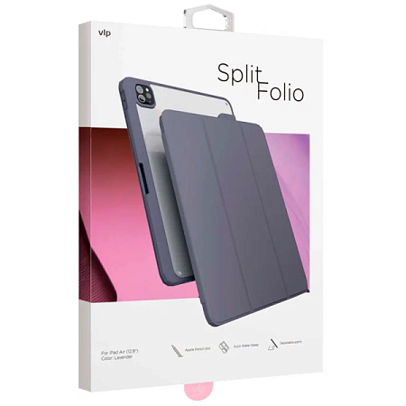 Чехол-книжка VLP Split Folio для планшета Apple iPad Air M2/M3 13" (2024/25) Лавандовый Чехол-книжка VLP Split Folio для планшета Apple iPad Air M2/M3 13" (2024/25) Лавандовый