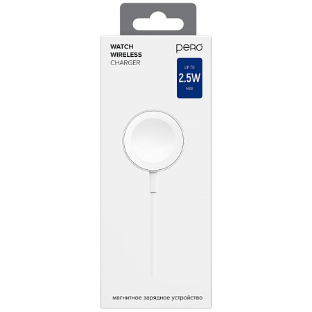 Беспроводное зарядное устройство для Apple Watch PERO TC19 c кабелем Type-C White