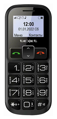 Телефон Texet TM-B322 Dual Sim Black-Red (Черный-Красный)