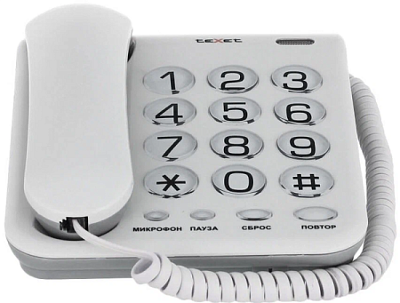 Проводной телефон Texet TX-262 Light Grey (Светло-серый)