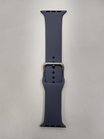 Ремешок силиконовый с металлической застежкой для Apple Watch 42/44/45/49mm темно-лиловый Ремешок силиконовый с металлической застежкой для Apple Watch 42/44/45/49mm темно-лиловый