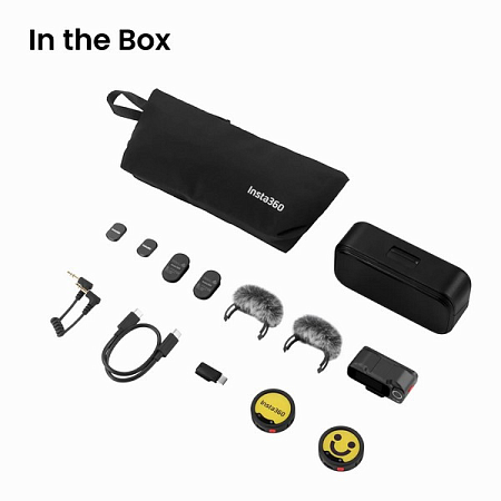 Беспроводной микрофон Insta360 Mic Pro (2 TX + 1 RX) Black (Черный) Беспроводной микрофон Insta360 Mic Pro (2 TX + 1 RX) Black (Черный)