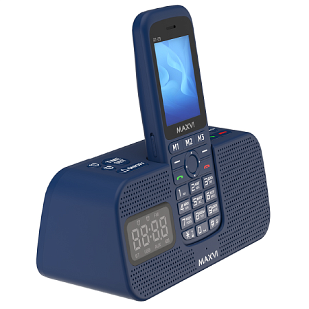 Телефон MAXVI RT-03 с док-станцией Blue (Синий)