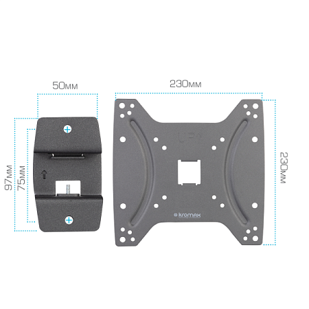 Кронштейн для телевизора Kromax OPTIMA-200 (15-42") Черный