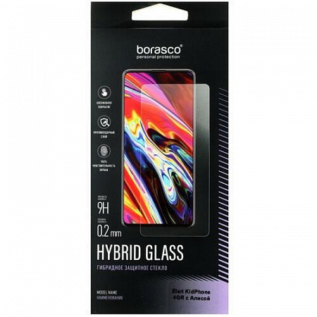 Защитное стекло BoraSCO Hybrid Glass для Elari KidPhone 4GR с Алисой Защитное стекло BoraSCO Hybrid Glass для Elari KidPhone 4GR с Алисой