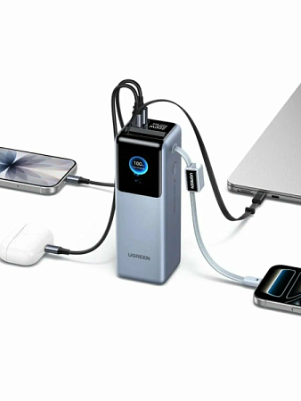 Внешний аккумулятор Ugreen PB728 (75702B) 25000mAh 200W (CCC) Space Gray (Серый) Внешний аккумулятор Ugreen PB728 (75702B) 25000mAh 200W (CCC) Space Gray (Серый)