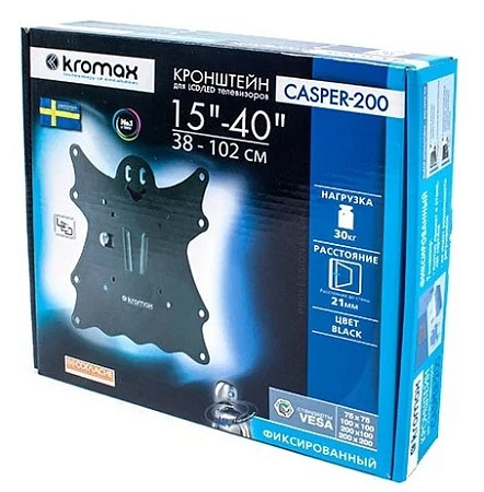 Кронштейн для телевизора Kromax CASPER-200 (15-40") Черный