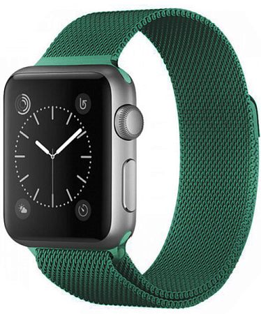Ремешок для Apple Watch 38/40/41mm Milanese Loop Темно-Зеленый