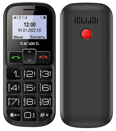 Телефон Texet TM-B322 Dual Sim Black-Red (Черный-Красный)