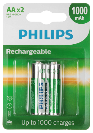 Аккумуляторная батарейка Philips MultiLife AA (2шт) Аккумуляторная батарейка Philips MultiLife AA (2шт)