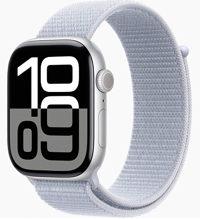 Часы Apple Watch Series 10 GPS 46mm Silver Aluminum Case/Blue Cloud Sport Loop