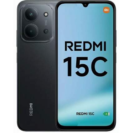Смартфон REDMI 15C 4/128GB Midnight Black (Черный) (RU)