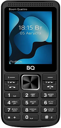 Телефон BQ 2455 Boom Quattro 4 Sim Black (Черный)
