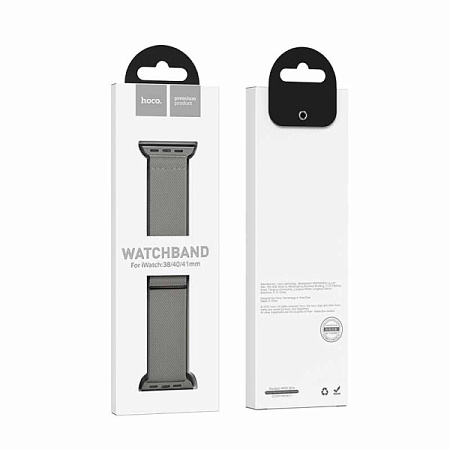 Ремешок Hoco для Apple Watch 38/40/41mm Climbing Series Alpine Loop Nylon Strap Gray Ремешок Hoco для Apple Watch 38/40/41mm Climbing Series Alpine Loop Nylon Strap Gray
