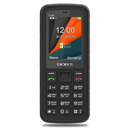 Телефон Texet TM-524R Dual Sim Black (Черный)