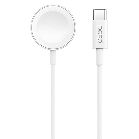 Беспроводное зарядное устройство для Apple Watch PERO TC19 c кабелем Type-C White Беспроводное зарядное устройство для Apple Watch PERO TC19 c кабелем Type-C White