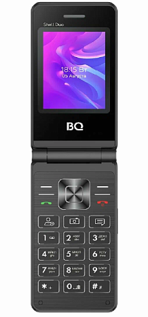 Телефон BQ 2412 Shell Duo Dual Sim Black (Черный)