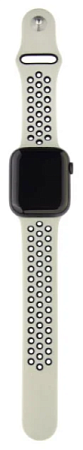 Ремешок INTERSTEP для Apple Watch 42/44/45/49mm Жемчужно-черный