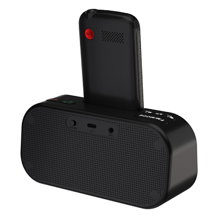 Телефон MAXVI RT-04 с док-станцией Black (Черный)