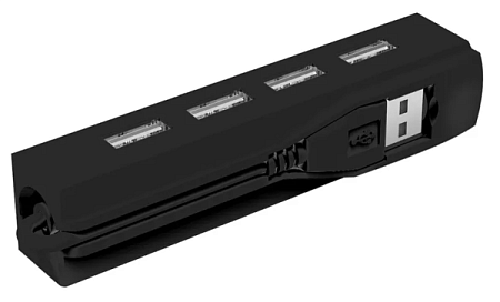 USB Разветвитель Ritmix CR-2406 4в1 Черный