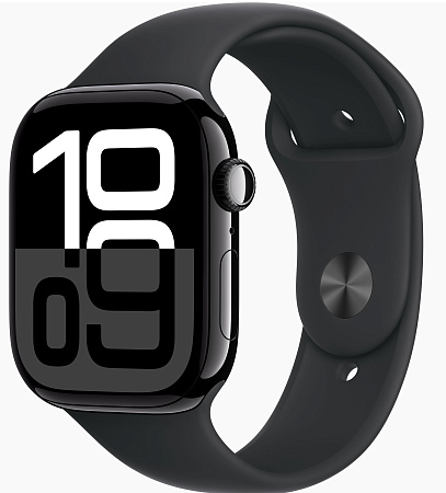 Часы Apple Watch Series 10 GPS 42mm Jet Black Aluminum Case/Black Sport Band