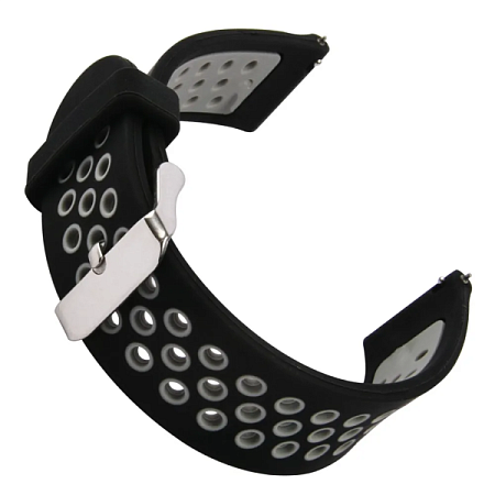 Ремешок Red Line универсальный силиконовый 22mm Черный/Серый Ремешок Red Line универсальный силиконовый 22mm Черный/Серый