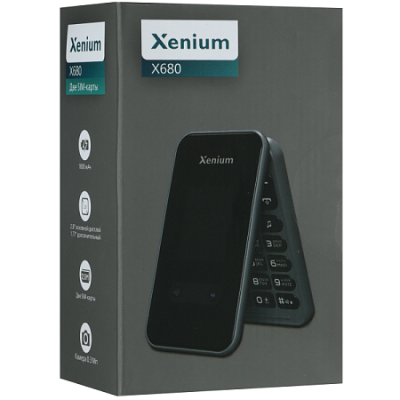 Телефон Xenium X680 Dark Grey (Серый)