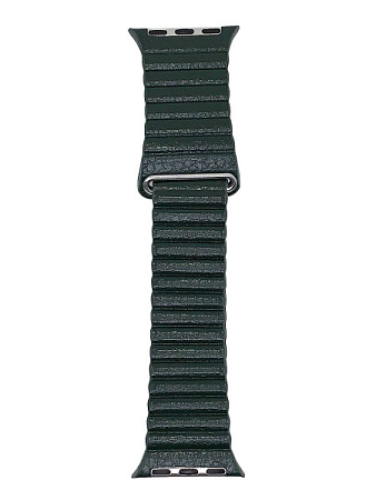 Ремешок полиуретановый (Под кожу) для Apple Watch 42/44/45/49mm Зеленый Ремешок полиуретановый (Под кожу) для Apple Watch 42/44/45/49mm Зеленый