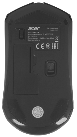 Беспроводная клавиатура + мышь Acer OKR120 Черный