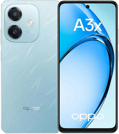 Смартфон OPPO A3X 4/128GB Ocean Blue (Лазурный) (RU)