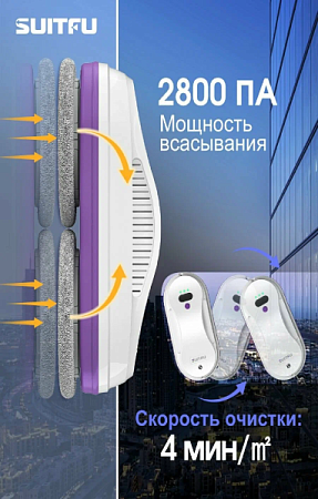 Робот-мойщик окон Suitfu HCR-07 Белый Робот-мойщик окон Suitfu HCR-07 Белый