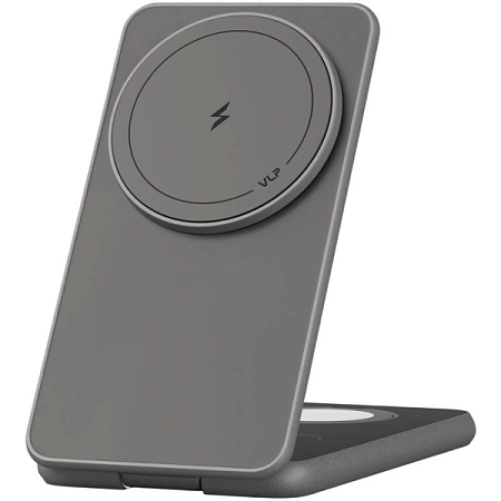 Беспроводная зарядная станция VLP Alum Power Pro MagSafe 3in1 для iPhone/AirPods/Watch Natural Titan Беспроводная зарядная станция VLP Alum Power Pro MagSafe 3in1 для iPhone/AirPods/Watch Natural Titan