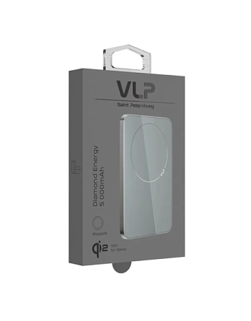 Внешний аккумулятор VLP Diamond Energy MagSafe Qi2 5000mAh Titanium Natural (Бежевый)
