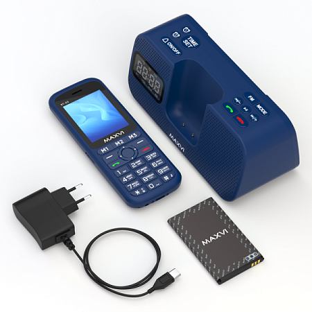 Телефон MAXVI RT-03 с док-станцией Blue (Синий)
