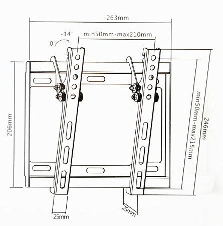 Кронштейн для телевизора UltraMounts UM 831TW (17-43") Белый