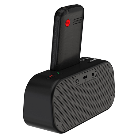 Телефон MAXVI RT-04 с док-станцией Black (Черный)