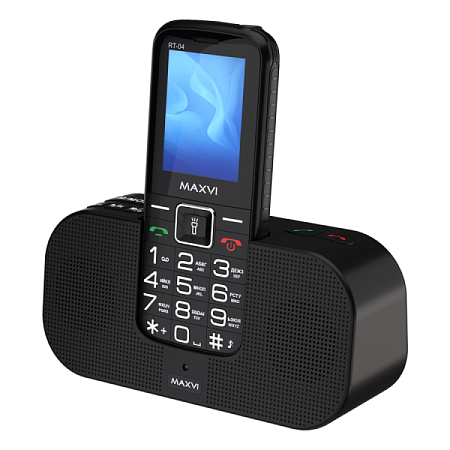 Телефон MAXVI RT-04 с док-станцией Black (Черный)
