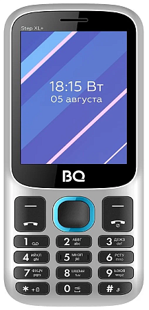 Телефон BQ 2820 Step XL+ Dual Sim White Blue (Белый-Синий)