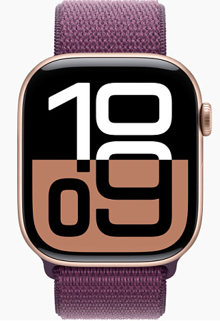 Часы Apple Watch Series 10 GPS 46mm Rose Gold Aluminum Case/Plum Sport Loop