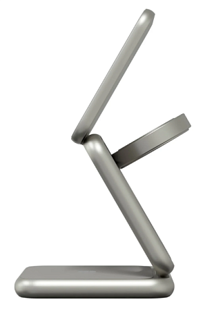 Беспроводная зарядная станция 3 в 1 Magssory Fold Pro Titanium (Титан)