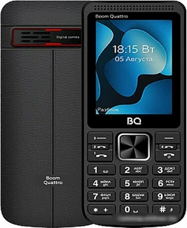 Телефон BQ 2455 Boom Quattro 4 Sim Black (Черный)