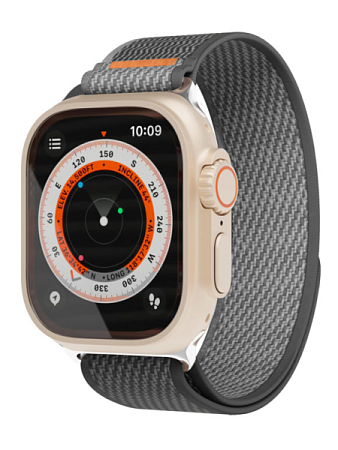 Ремешок VLP Trail Band для Apple Watch 42/44/45/49mm Серый/Черный