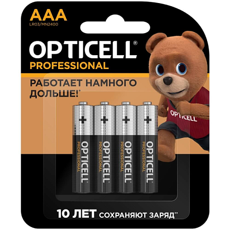 Набор батареек Opticell Professional CN LR03-4BL MN2400 AAA (4шт) Набор батареек Opticell Professional CN LR03-4BL MN2400 AAA (4шт)